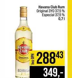 Jip Havana Club Rum Original 3YO 37,5% Especial 37,5% nabídka