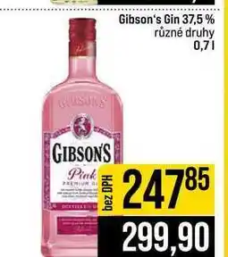 Jip Gibson's Gin 37,5% různé druhy nabídka