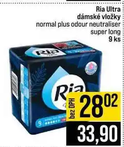 Jip Ria Ultra dámské vložky normal plus odour neutraliser super long 9 ks nabídka