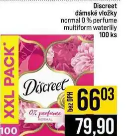 Jip Discreet dámské vložky normal 0% perfume multiform waterlily 100 ks nabídka