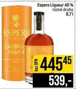 Jip Espero Liqueur 40% různé druhy nabídka