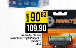 Jip Náhradní hlavice pro holící strojek Perfect 5 5 břitů 4ks nabídka