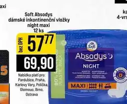 Jip Soft Absodys dámské inkontinenční vložky night maxi 12 ks nabídka