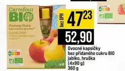 Jip Ovocné kapsičky bez přidaného cukru BIO jablko, hruška 4x90 g 360 g nabídka