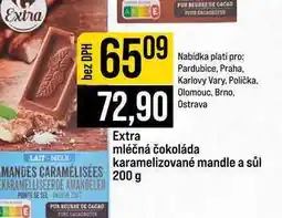 Jip Extra mléčná čokoláda karamelizované mandle a sůl nabídka