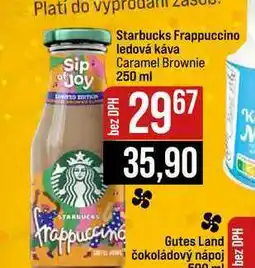 Jip Starbucks Frappuccino ledová káva Caramel Brownie nabídka