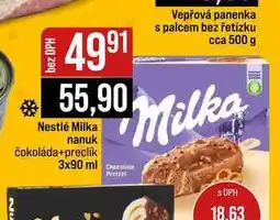 Jip Nestlé Milka nanuk čokoláda+preclík 3x90 ml nabídka