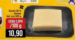 Jip Gouda 45 % bloček bal. cca 300 g 100g nabídka