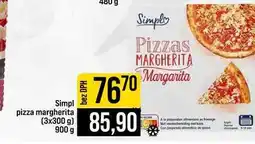 Jip Simpl pizza margherita (3x300 g) 900 g nabídka
