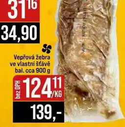 Jip Vepřová žebra ve vlastní šťávě bal. cca nabídka