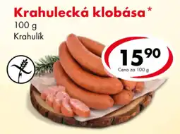 CBA Krahulík krahulecká klobása nabídka