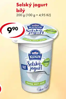 CBA Kunin Selský jogurt bílý nabídka
