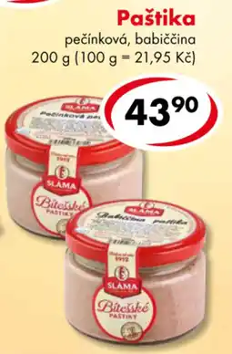 CBA Slama paštika pečinková babiččina nabídka