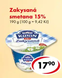 CBA Kunin zakysaná smetana 15% nabídka
