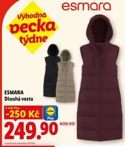 Lidl esmara DLOUHÁ VESTA nabídka