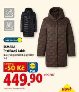 Lidl esmara PROŠÍVANÝ KABÁT nabídka