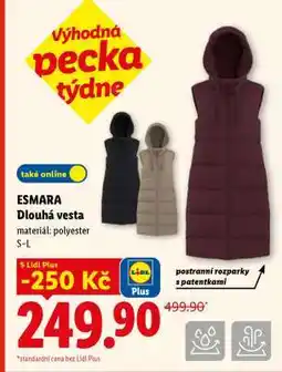 Lidl esmara DLOUHÁ VESTA nabídka