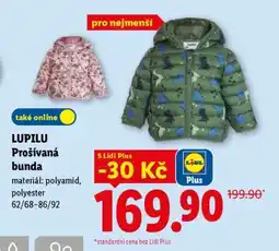 Lidl lupilu PROŠÍVANÁ BUNDA nabídka