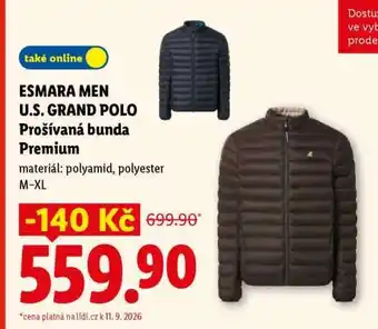 ESMARA MEN U.S. GRAND POLO Prošívaná bunda Premium