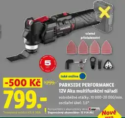 Lidl Parkside Performance 12V Aku multifunkční nářadí nabídka