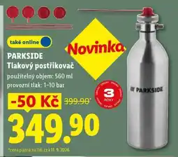 Lidl PARKSIDE Tlakový postřikovač nabídka