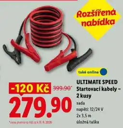 Lidl ULTIMATE SPEED Startovací kabely – 2 kusy nabídka