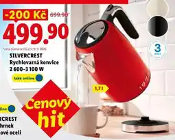 Lidl SilverCrest Rychlovarná konvice nabídka