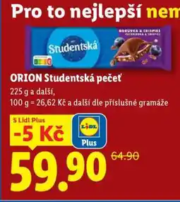 Lidl Orion Studentská pečeť nabídka