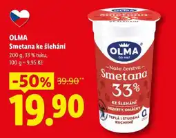 Lidl Olma Smetana ke šlehání nabídka