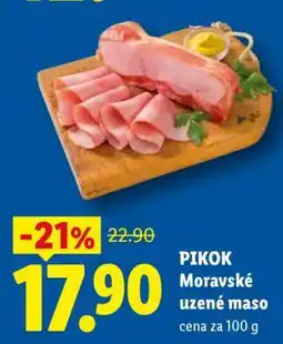 Lidl PIKOK MORAVSKÉ UZENÉ MASO nabídka
