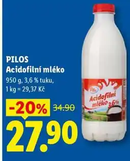 Lidl PILOS Acidofilní mléko nabídka