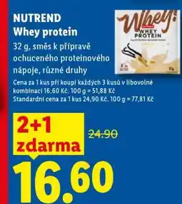 Lidl Nutrend Whey protein nabídka