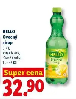 Lidl Hello Ovocný sirup nabídka