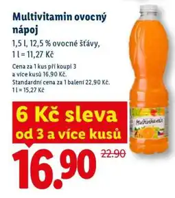 Lidl MULTIVITAMIN OVOCNÝ NÁPOJ nabídka
