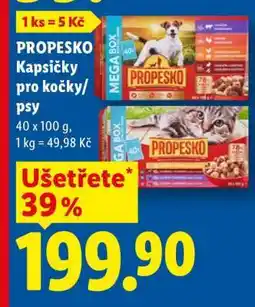 Lidl PROPESKO Kapsičky pro kočky/psy nabídka