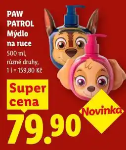 Lidl PAW PATROL Mýdlo na ruce nabídka