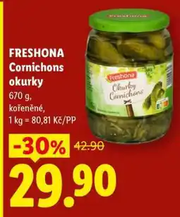 Lidl FRESHONA Cornichons okurky nabídka