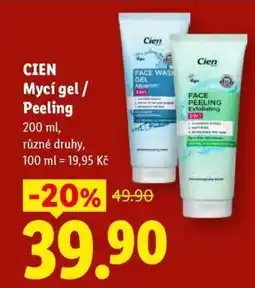 Lidl CIEN Mycí gel / peeling nabídka
