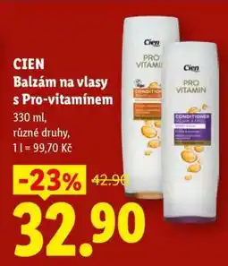 Lidl CIEN Balzám na vlasy s Pro-vitamínem nabídka