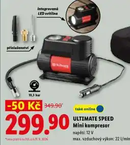 Lidl Ultimate speed Mini kompresor nabídka