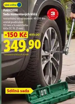 Lidl Parkside SADA MOMENTOVÝCH KLÍČŮ nabídka