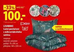 Lidl Livarno Ložní povlečení z mikrovláknitého saténu nabídka