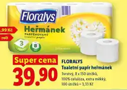 Lidl FLORALYS TOALETNÍ PAPÍR HEŘMÁNEK nabídka