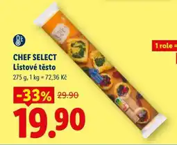 Lidl CHEF SELECT Listové těsto nabídka