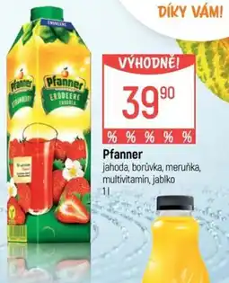 Globus Pfanner jahoda borůvka meruňka multivitamin jablko nabídka
