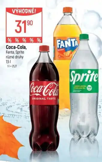 Coca-Cola, Fanta, Sprite různé druhy