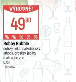 Globus Robby Bubble dětský sekt nealkoholický jahoda, broskev, jablko, malina, hrozno nabídka