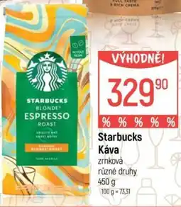 Globus Starbucks káva nabídka