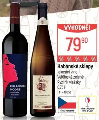 Habánské sklepy Veltlínské zelené, Ryzlink vlašský