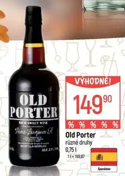 Globus Old Porter nabídka